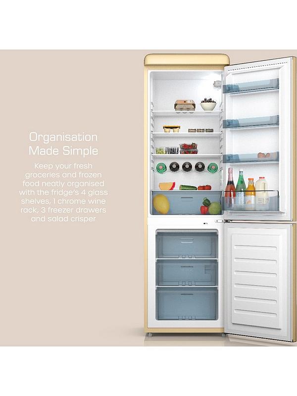 Swan SR11020CNE Retro Cream Fridge Freezer 304L - Image 5